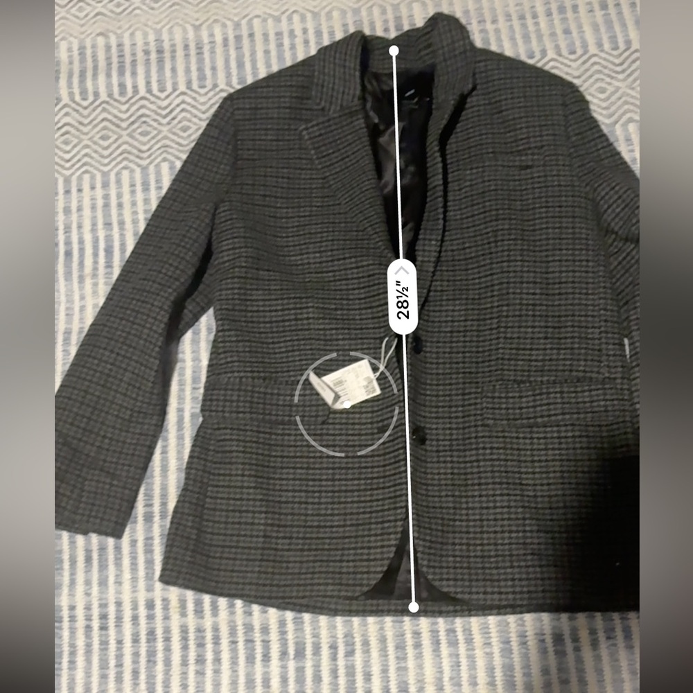 NWT Mango Charcoal Checkered Blazer - Picture 4 of 6